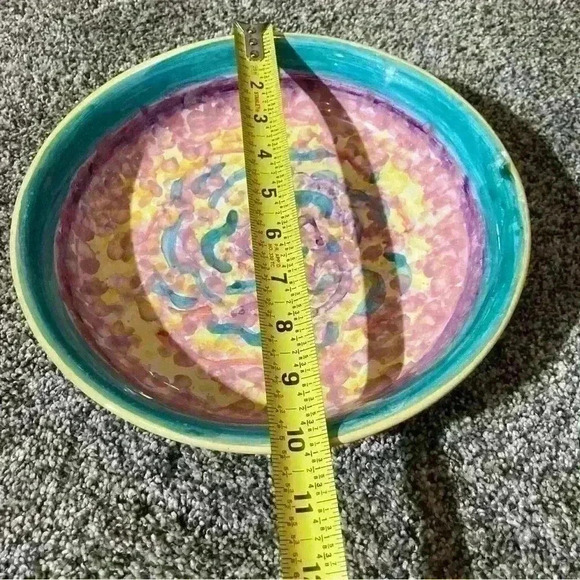 Grazia Deruta Pottery Ceramic Plate Hand Painted Italy-Multi-colors 10” - Picture 8 of 9